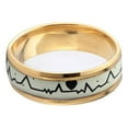 thumbnail image 2 of Fiudx Anillo Luminoso de Acero y Titanio para Parejas con Latidos Del Corazón. Joyería Luminosa., 2 of 3