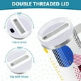 thumbnail image 3 of Yayeee 30oz Stainless Steel Tumbler with Straw and Handle Double-Wall Insulated Travel Water Bottle, Blue Retro Shapes, 3 of 8