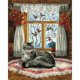 thumbnail image 1 of Cuadros Decorativos DIY pintura por número Kit alfombra gato animales sin marco para decoración del hogar Sywqhk Nuevos Originales, 1 of 9