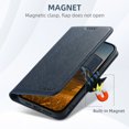 thumbnail image 4 of Wallet Case for iPhone 14 Pro Max with Card Slots for Men Women, Crosshatch PU Leather,Compatible with MagSafe Wireless Charging Magnetic Leather Flip Folio Cover Case for iPhone 14 Pro Max,Blue, 4 of 12