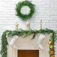 thumbnail image 7 of 9FT Christmas Norfolk Pine Garland–Artificial Real Touch Christmas Decoration for Fireplace, mantle, Stairs. Realistic Cedar Garland, 7 of 7