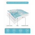 thumbnail image 5 of Quilts Twin Size Bedding Set, Aqua Blue Palm Leaves Lightweight Quilted Comforter, Summer Botanical Tropical Plants Soft Reversible Bedspread Coverlet with Pillow Covers for All Season, 68" x 86", 5 of 7