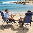 thumbnail image 6 of Simenmax Set of 2 Zero Gravity Chair, Outdoor Lounge Chairs, Portable Folding Reclining Camping Chair, Blue, 6 of 7