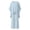 Blue-Trousers Suit, variant on Summer Solid Color Elegant Loose Fit Long Sleeve Crew Neck Shirt and Wide Leg Pants Two Piece Outfit for Women Minimalist Style Blue L
