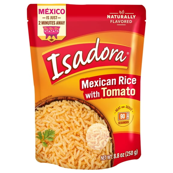 Isadora - Ready to Eat Flavored Mexican Rice with Tomato - 8.8 OZ, Case of 8