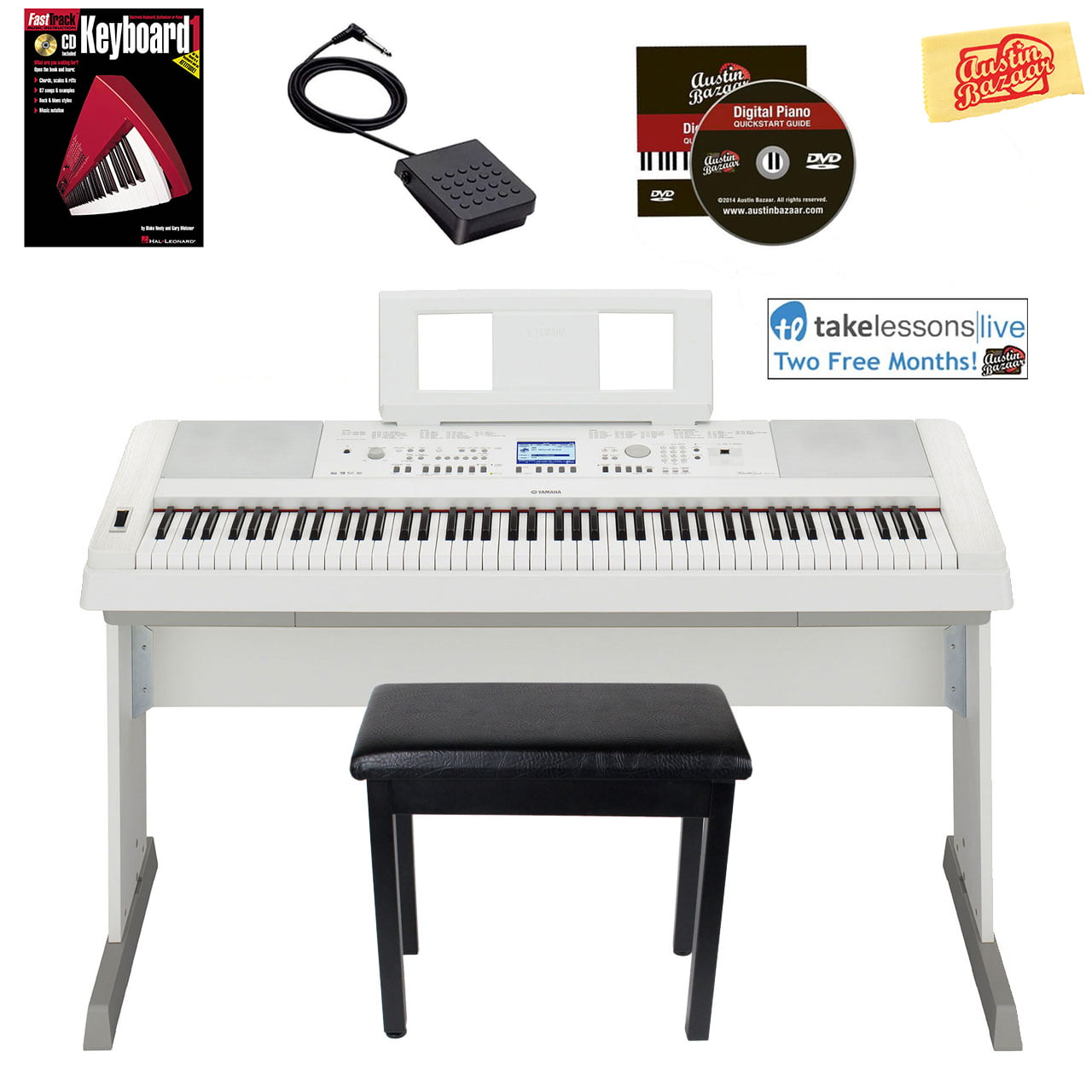 Yamaha - Dgx660wh 88 Touches Blanc Piano Numérique Meuble