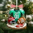 thumbnail image 5 of Personalized Football Christmas Ornament 2025 Xmas Gift For Football Player Gift For Football Football Helmet Football Uniform Gift For Kids, 5 of 5