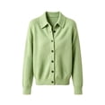 thumbnail image 4 of Women's Soft Knit Cardigan Jacket Button Down Long Sleeve Collared Sweater Coat Casual Winter Layering Tops For Daily Wear, 4 of 5