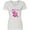 AA-White, variant on Inktastic I Love Hippos with Pink Hippo and Flowers Women's V-Neck T-Shirt