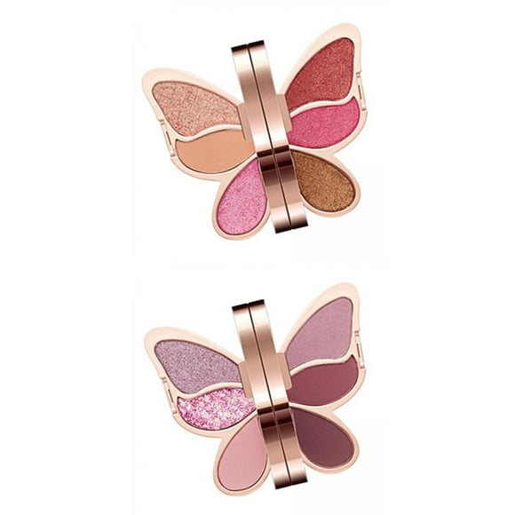 de de ojos con forma de mariposa de 2x 6 colores, brillo profesion cálido Fernando Paleta de sombras de ojos