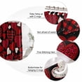 thumbnail image 3 of Valentine's Day Bathroom Shower Curtains with 12 Hooks Waterproof Shower Curtain for Stalls and Bathtubs Red Black Love Hearts Plaid Romantic Decorative Bathroom Privacy Curtain 72x78 Inches, 3 of 9