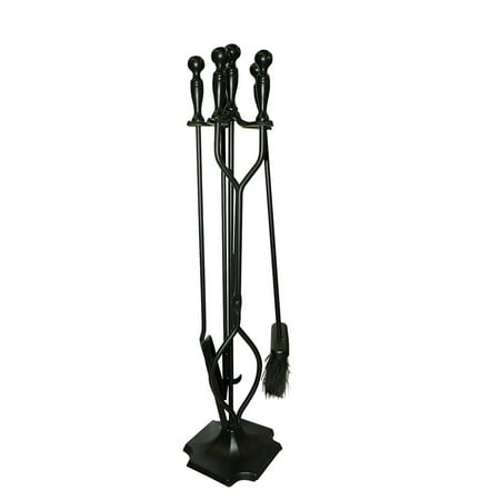 Fire Poker Sets 90390 5-Piece Fireplace Toolset, Black, The fireplace poker is constructed of cast iron for years of use By ShelterLogic Ship from US ()