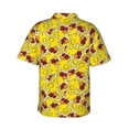 thumbnail image 4 of Xecao Duck with Star Sunglasses print Hawaiian shirt - a stylish short-sleeve button-down for men, perfect for casual beach and tropical outings., 4 of 9