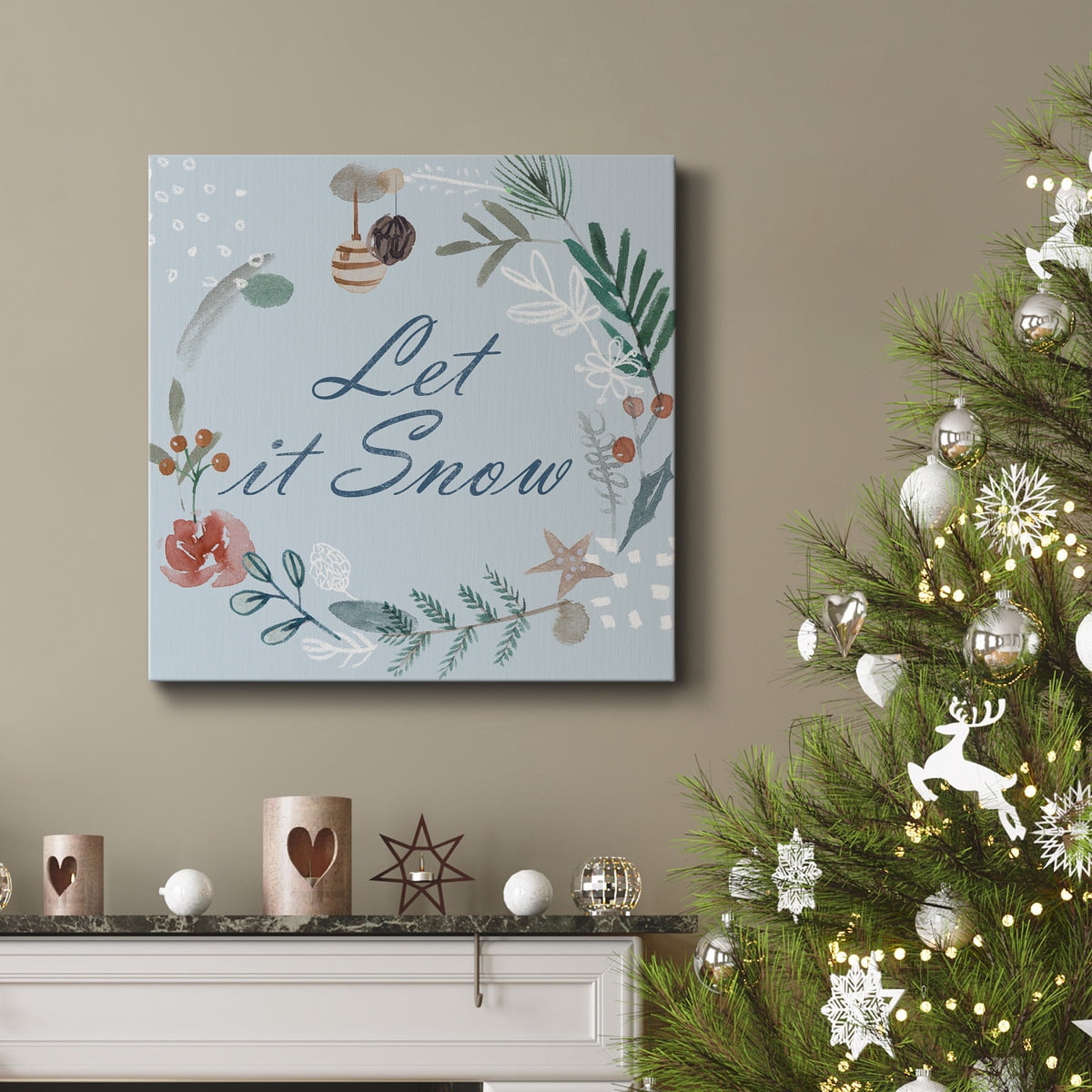 Snowy Christmas IV- Gallery Wrapped Canvas