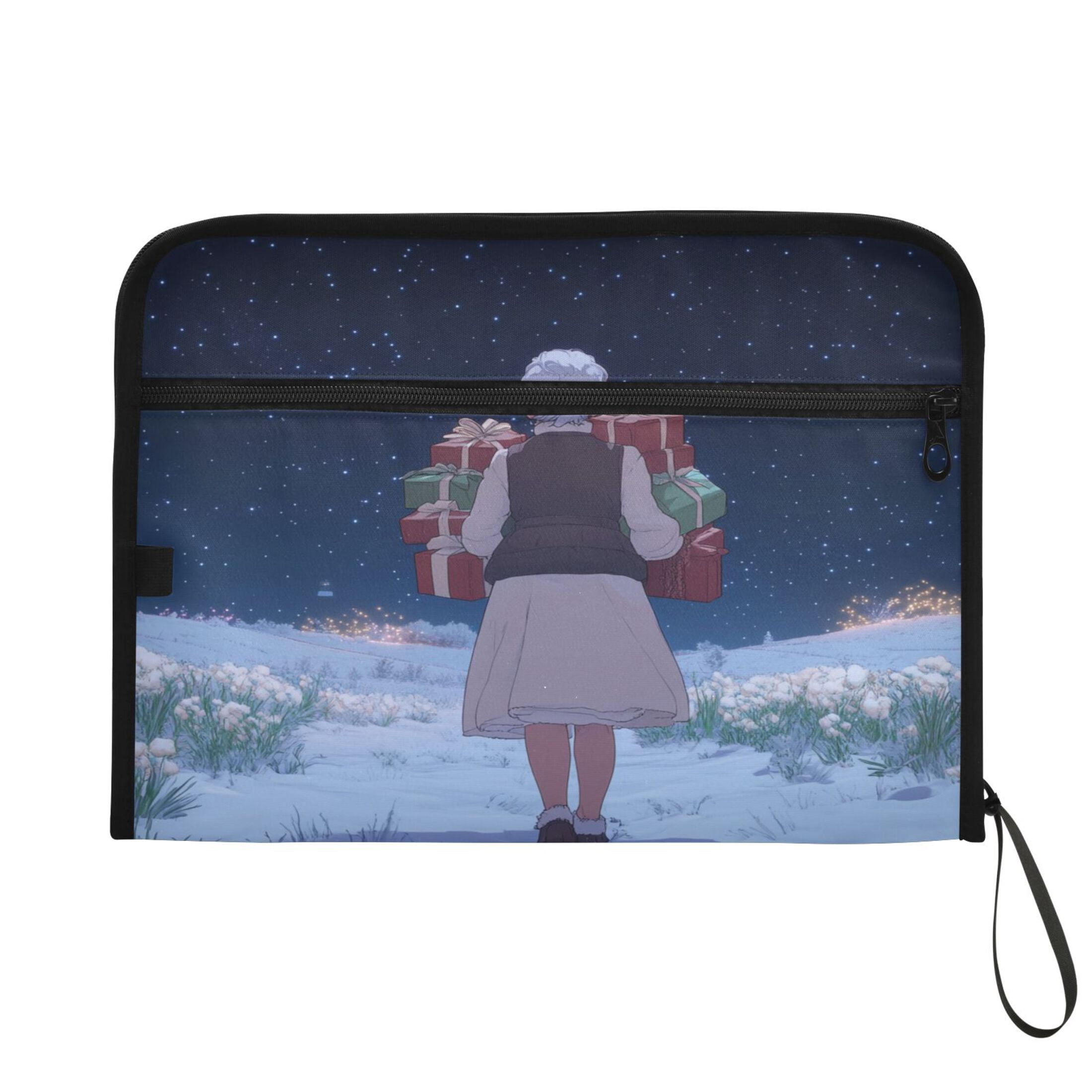 WOBOGO Gift Giving Granny Expanding File Folder Letter Size Accordion Filing Organizer 13 Pocket Separate Organ Pocket