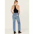 thumbnail image 3 of Wrangler Women's Wild West Light Wash High Rise Straight Jeans Light Wash 30W x 28L, 3 of 4