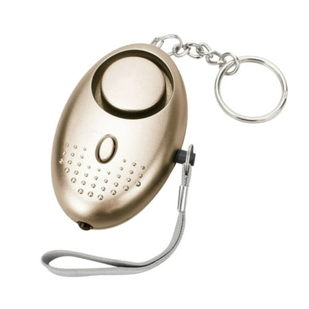 Personal Alarm 120-130dB Safe Sound Emergency Self-Defense Security Alarm Keychain LED Flashlight for Women Girls Kids Elderly Explorer, Gold, 1