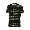 thumbnail image 6 of Wukai American Flag Camo Print Men's Short-Sleeved Mesh T-Shirt,Quick-Dry Short Sleeve Workout T-Shirt-X-Large, 6 of 8