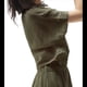 thumbnail image 2 of Blusas Casuales de Corta con Cuello en V para Mujer, Blusas Lisas de Gran Tamaño Verde un Tamaño, 2 of 7