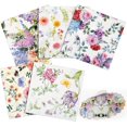 thumbnail image 1 of 50 Pack 5 Styles Assorted Floral Napkins for Decoupage Decorative Decoupage Napkins Cocktail Decorative Paper for Birthday Party Beautiful Gorgeous, Each Unfolded 13 Inch (Wildflower)---, 1 of 6