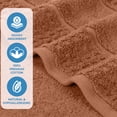 thumbnail image 5 of Superior Zero Twist 2-Piece Cotton Bath Sheet Set, Waffle Border Ultra Doft Quick Dry Towels, Rust, 5 of 13