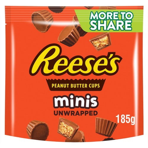 Reese's Peanut Butter Cup Minis Pouch 185g, British Import (Pack of 3)