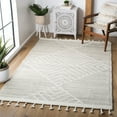 thumbnail image 2 of SAFAVIEH Casablanca Regena Diamond Wool Area Rug, Beige/Ivory, 7' x 7' Square, 2 of 10