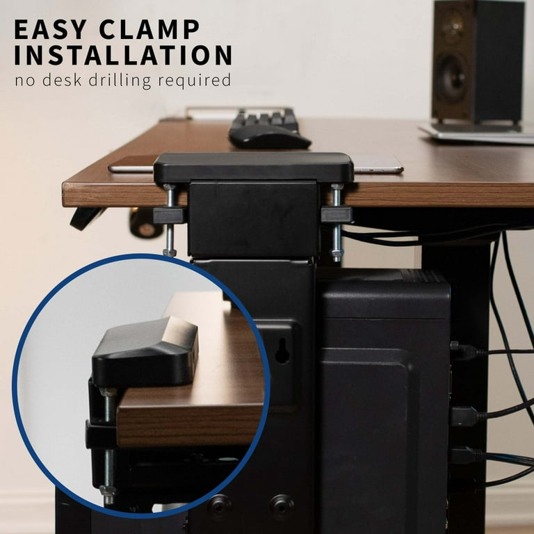 Black Clamp-on Headphone Holder – VIVO - desk solutions, screen mounting,  and more