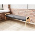 thumbnail image 4 of Pemberly Row Waiting Reception 3 Seat Bench Wood Frame in Black, 4 of 5