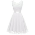 thumbnail image 5 of Dressystar Women Short Floral Lace Bridesmaid Dress Female Knee-Length Swing Party Dress, 5 of 10