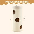 thumbnail image 3 of Gymax 49'' Barrel-Shaped Kitten Condo w/ Removable Padded Top Perch Bamboo Mat, 3 of 9