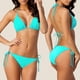 thumbnail image 2 of ¡Rebajas! Conjuntos de bikini Prolriy para mujer, bikini de dos piezas con cordones en color liso, talla XL, 2 of 8