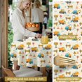 thumbnail image 3 of Excavator and Road Barrier Beige Pattern Round Tablecloth 70"x70", Wrinkle Resistant Wipeable Table Cover for Kitchen Dining Room Picnic Patio and Party, 3 of 3