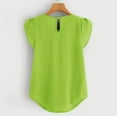 thumbnail image 4 of Bigersell Women T-shirts Women's Chiffon Solid Color Short Sleeve Round Neck Casual Shirt Short Sleeve Blouse Plus Muscle Scoop Neck Short Sleeve Summer Tops Style B44601, Mint Green 4XL, 4 of 6
