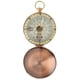 thumbnail image 3 of Montre de poche rétro portable en métal et cuivre avec couvercle rabattable, boussole pour camping, randonnée, bateau, 3 of 4