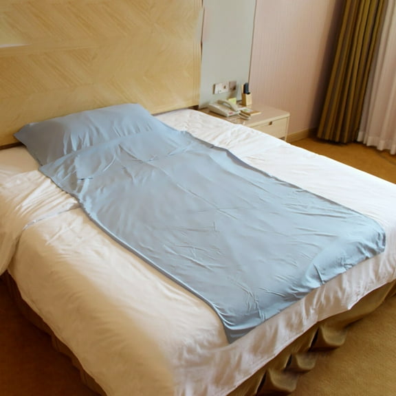 SWETRACE 1Pcs Gray Polyester Fiber Sleeping Bag Liner for Adults Lightweight Portable 29.5 x 82.7in