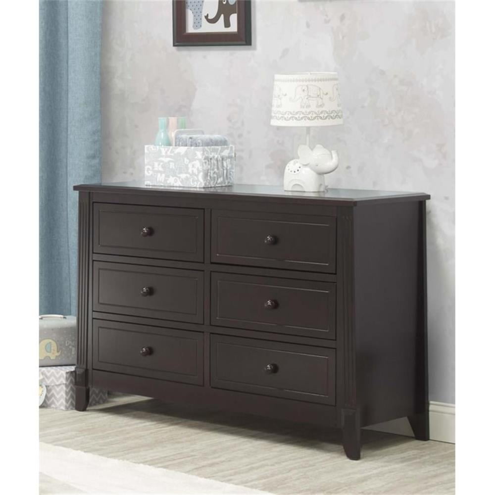 Sorelle Berkley Baby Wood 6-Drawer Dresser - Espresso - Walmart.com