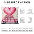 thumbnail image 5 of RUIYC Valentine's Day Kisses Throw Pillow Covers, Hearts Truck Wedding Cushion Case Decoration for Sofa Couch, 5 of 5