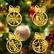 thumbnail image 4 of xihome Juego de 4 o 12 adornos de bolas planas de acrlico dorado de doble cara para decoracin del rbol de Navidad, 4 of 4