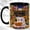 Black, variant on Reading Ghost Coffee Mug, Starry Library Mug, Ceramic 11 oz