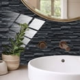 thumbnail image 5 of Adhesivos decorativos para pared de azulejos de cemento oso de fresa gris y negro 24 hojas, 5 of 5