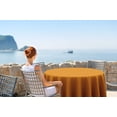thumbnail image 2 of Vargottam Indoor/Outdoor Round Tablecloth 58 Inch Round Tablecloth Waterproof Patio Table Cloths, Spring/Summer Table Covers for Backyard Circular Table/BBQs/Picnic - Mustard Yellow, 2 of 7