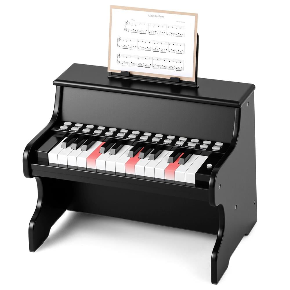 Choco Moon 25 Keys Kids Piano Keyboard with Adjustable Speed and Teaching Mode, Keyboard Piano, Piano Kids-Black