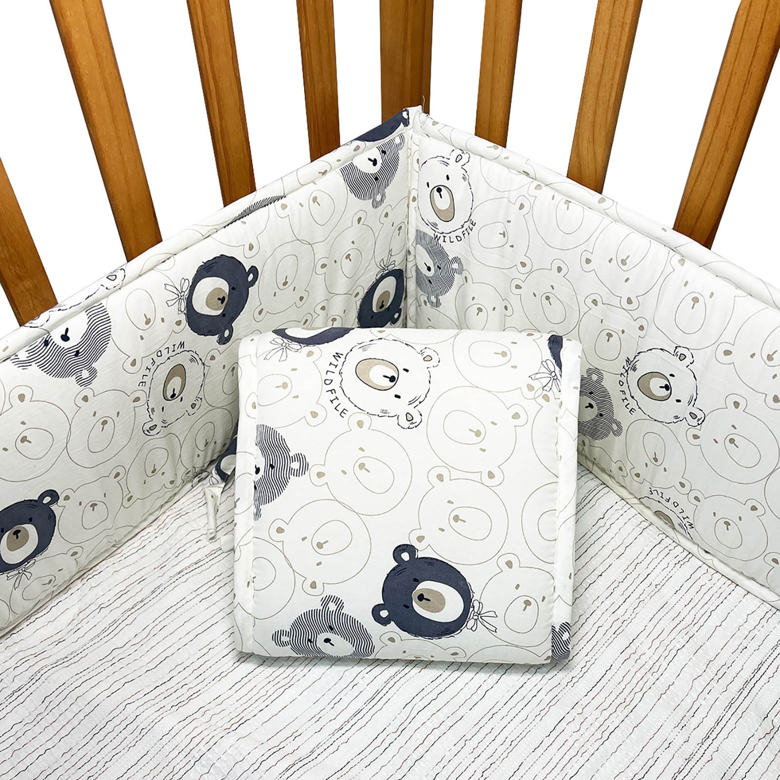 Lot De 6 Coussins De Bord En Coton Doux Et Respirant - Protection Pour Lits, Canapés, Facile à Laver (Blanc)