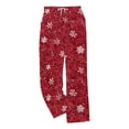 thumbnail image 4 of Christmas Pajamas Pants for Men Xmas Graphic Flannel Casual Loose Drawstring Elastic Waist Lounge Pants with Pockets (M, Red), 4 of 4