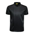 thumbnail image 5 of Men Women Chef Jacket Short Sleeve Top Comfortable Cooker Chef Clothes chef Coat Black XXL, 5 of 7