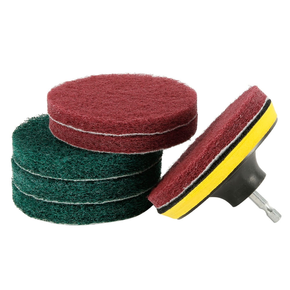 ODOMY Scrub Pads Drill Power Brush Tile Scrubber Scouring Pads Clean Tool Kit