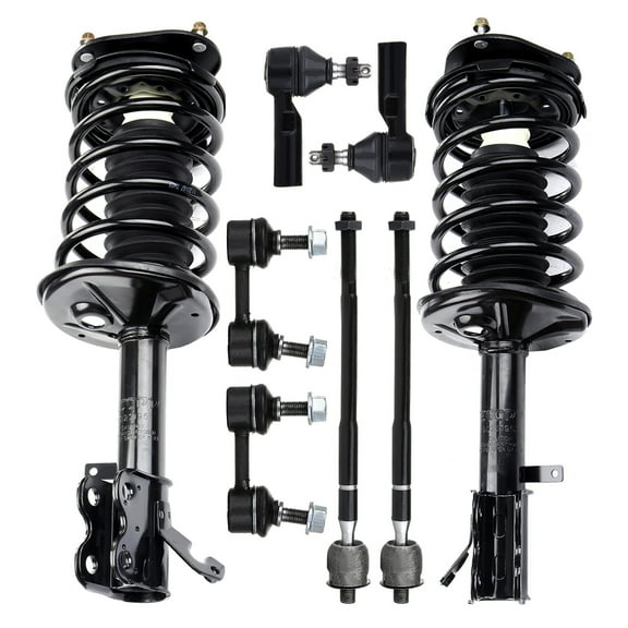 AUTOMUTO Struts Assembly Struts & Shocks Quick-Strut Front Strut Spring Assembly Stabilizer Bar Link Kit Tie Rod End Fit For 1998-2002 for Chevrolet Prizm 1993-2002 for Toyota Corolla 8PCS