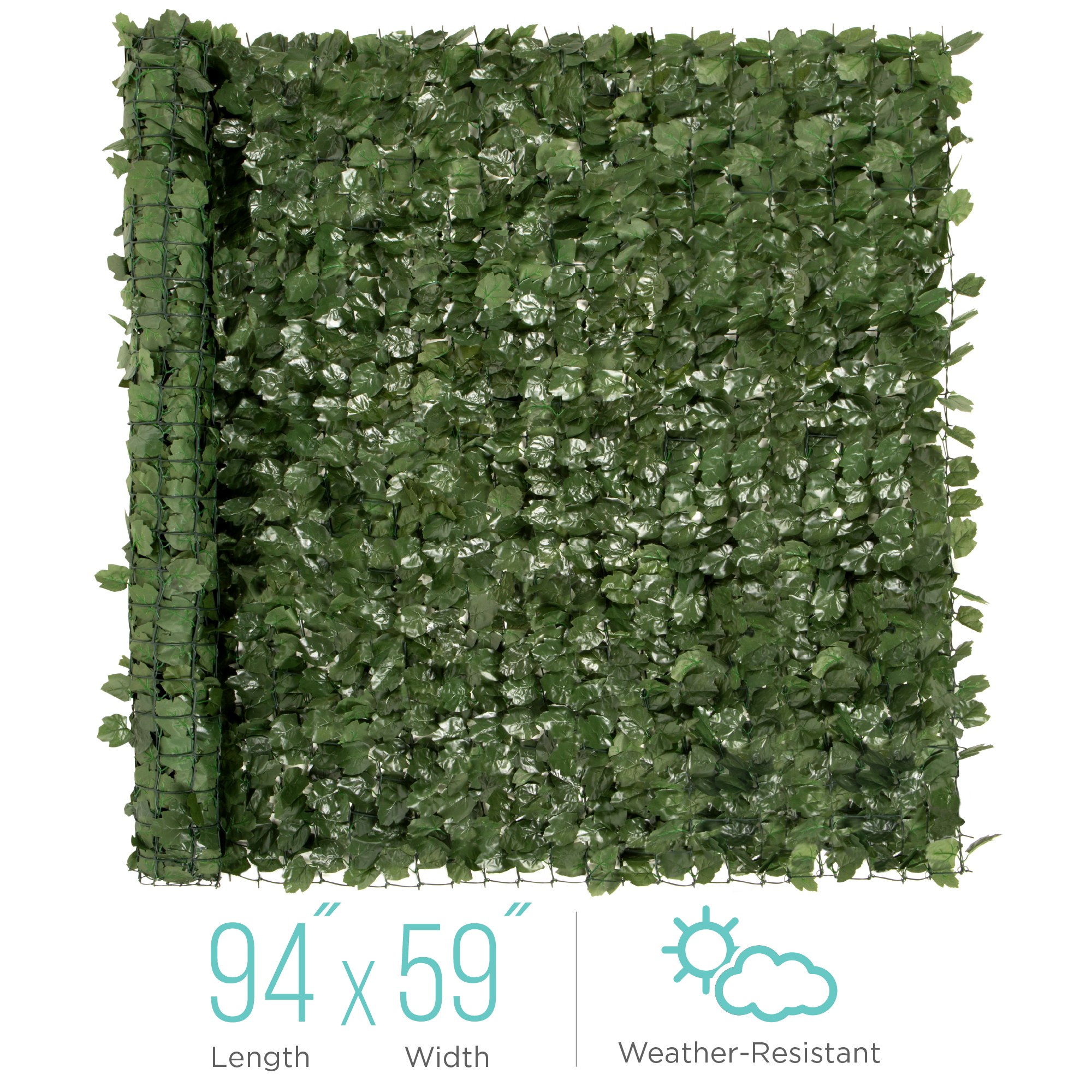 Best Choice Products 94x39in Artificial Faux Ivy Hedge Privacy Fence