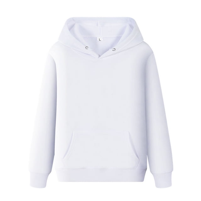 Gibobby Sudaderas y2k Sudadera Casual de Manga Larga Chaqueta Básica de Color Sólido para Primavera y Otoño(Blanco,M)
